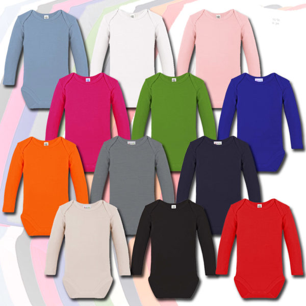 Babybody Kurzarm unbedruckt Top Qualität verschiedene Farben NEU 100/% Baumwolle
